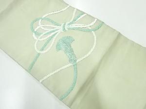 リサイクル　組紐模様刺繍夏用名古屋帯